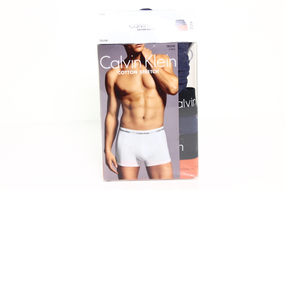 Calvin Klein Mens Underwear Orange Blue Size XL 3 Pack Boxer Briefs